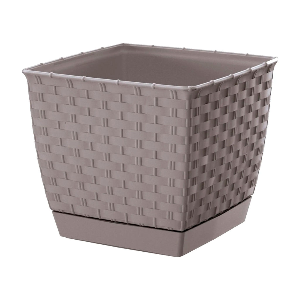 RATOLLA SQUARE pot 2.5L. dimensions (mm) 165x165x142 Mocca color