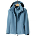 SK Unisex Polar Fleece Jacket Men's All-Match Zipper Winter Coat High Waterproof Three-in-One Leisure Windproof Stand Printed