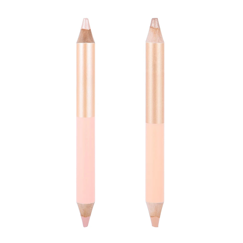 Vegan Dual End Eyebrow Pencil Eyebrow Highlighter Pencil Wooden Eyebrow Pencil Private Label