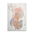 Made In Germany - Home Decor Canvas Picture Bodyline Positivity - Wall Painting Mural In White And Black - Stretcher Frame Art