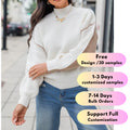 Factory Wholesale Price Solid Fall Winter Women's Clothes Women Sweater Casual Long Sleeve Knitted Pullover Turtleneck Sweater