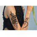 Waterproof Black Animal Flower Snake Tattoo Stickers Temporary Tattoo 6.8x14cm Paper & PET Film CE Certified Customizable