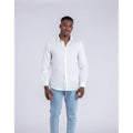 Imperio Shop Men's White Solid Printed Casual Shirt with Basic Collar Breathable Full Sleeve High-Performance Design