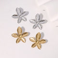 2026 New Jewelry Wholesale Waterproof 18k Gold-plated Stainless Steel Women Flower Earrings