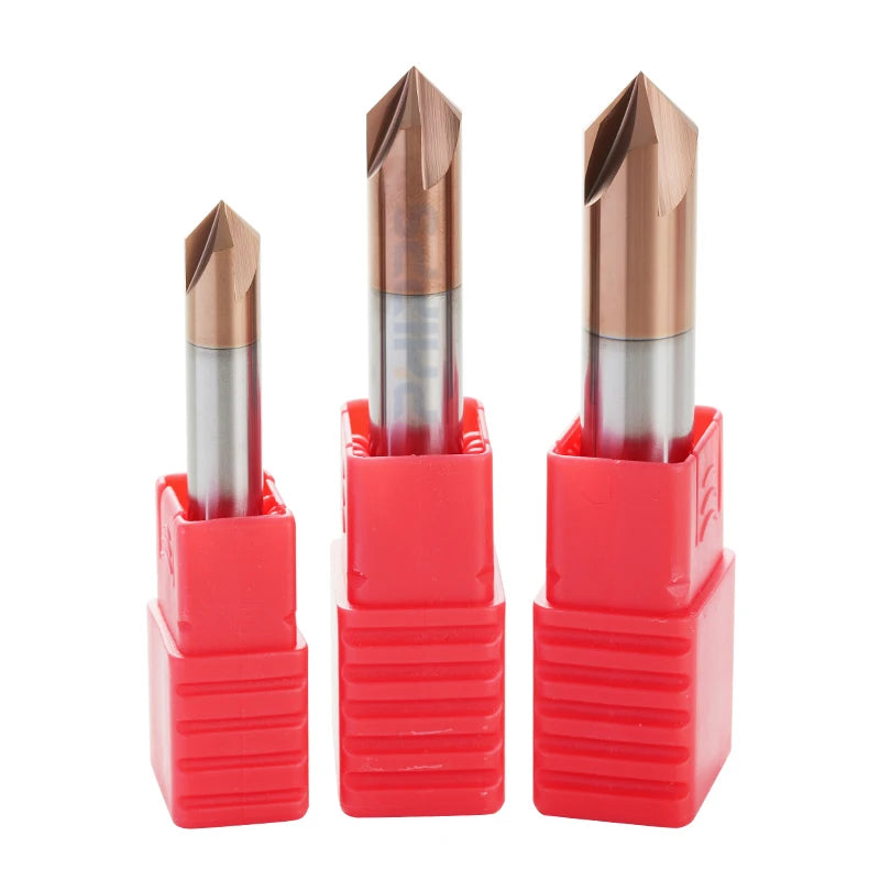 60 90 120 Degree 3 4 Flute Four-Edge Chamfering End Mill Tungsten Carbide Chamfer Tool Milling Cutter