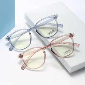 Italy Design Clear Transparent Myopia Eyeglasses Frame Blue Light Blocking Glasses