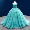 Jancember 222188 Blue Sleeveless Sequins Long Gown Bridal Party Dresses Women Evening Elegant