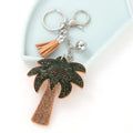 Bling Crystal Palm Tree Keychain Sparkling Charm Elegant Keychain Pendant Palm Tree Key Chains HandBag Bag Charm Children's Gift