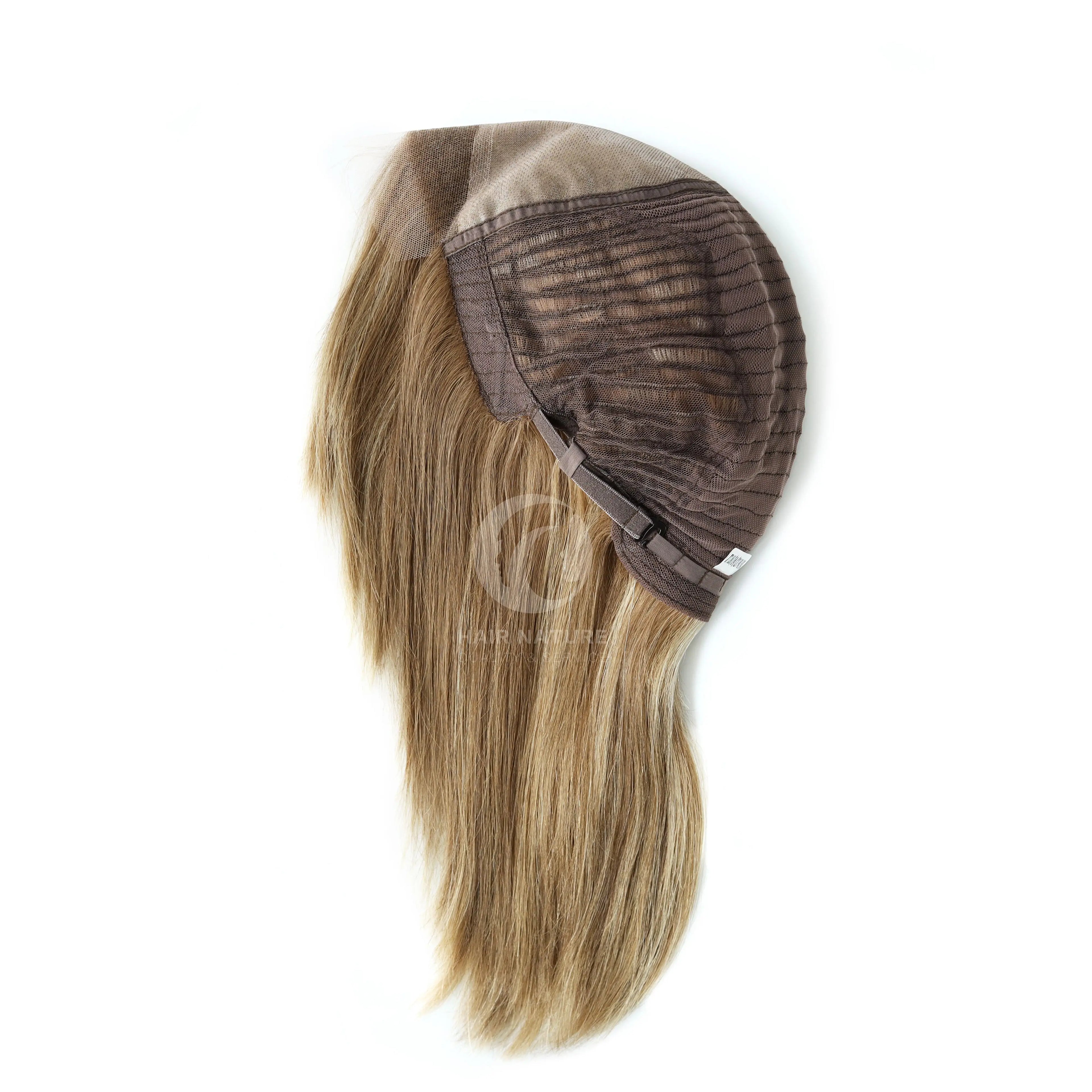 Hair Nature Women Wig Durable Mono Top with Lace in Front 9" Hair