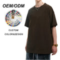 Custom High Quality Men  Heavyweight Cotton Polyester t Shirt Printing Oversize Black Streetwear Boys T-shirts Manufacturers