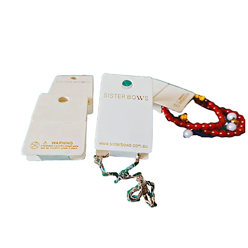 Paper Earring Card Custom Luxury Jewelry Display Card Tags Bracelets/Necklace/Hair Tie Display Card