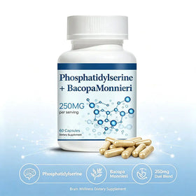 OEM ODM Phosphatidylserine 250MG Bacopa Monnieri Capsules for Cognitive Health Focus Support Brain Wellness GMP Factory