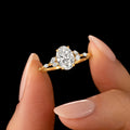 Aimgal Fine Jewelry Tarnish Free S925 Sterling Silver Stackable Classic Engagement Ring Pigeon Egg Zircon Wedding & Anniversary