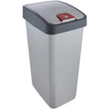 Premium Trash Can with Hinged Lid Soft Touch 45 l Magne Silver