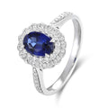 Luxury Custom GRA Lab Grown Sapphire Engagement Ring PT950 Platinum Oval Cut Sapphire Fine Jewelry Wedding Bands for Couples