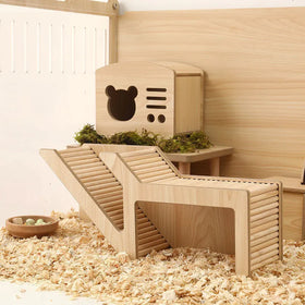 Original Design Solid Wood Waterproof Underground Multifunctional Hamster Hideout