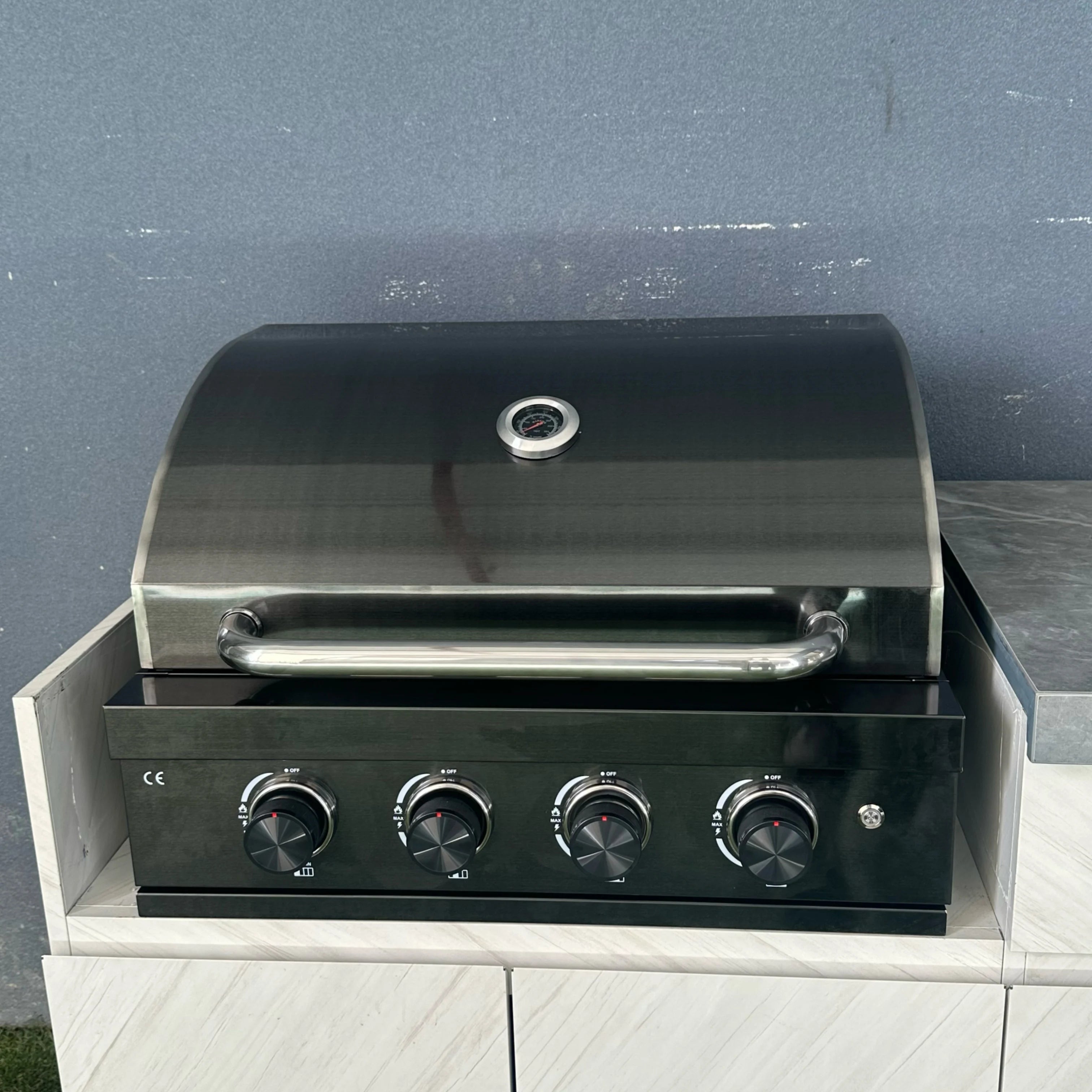 High-End Stainless Steel Built in 27.5'' 4 Burner Gas Grill Ideal for BBQ Outdoor Kitchen Cabinets
