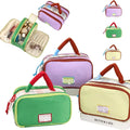 SW New Design Cosmetic Bag Portable Zippered Large Capacity Multi-layer Color Block Bag Candy Color Toiletry Handbag for Travel
