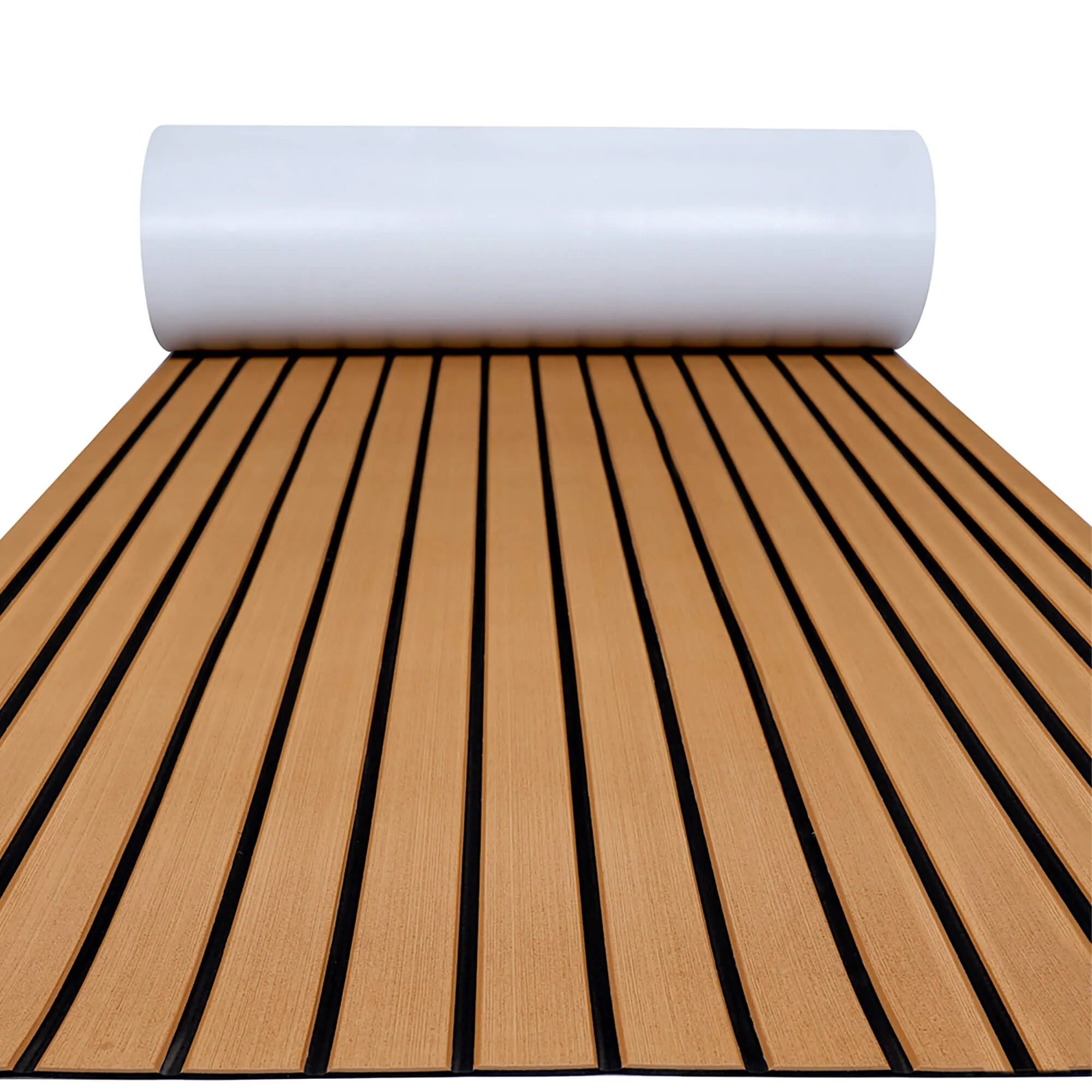 Professional Custom Logo 3M Glue Brushed Multi-Color Brown Black Faux Teak EVA Marine Flooring 6mm Thickness Modern Design Style