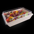 Eco-Friendly Biodegradable Wood Bento Box with Clear Window for Takeout Food Sushi Macaron & Mini Cake
