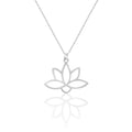 Azuris 925 Sterling Silver Lotus Design Fine Pendant Necklace From Turkey