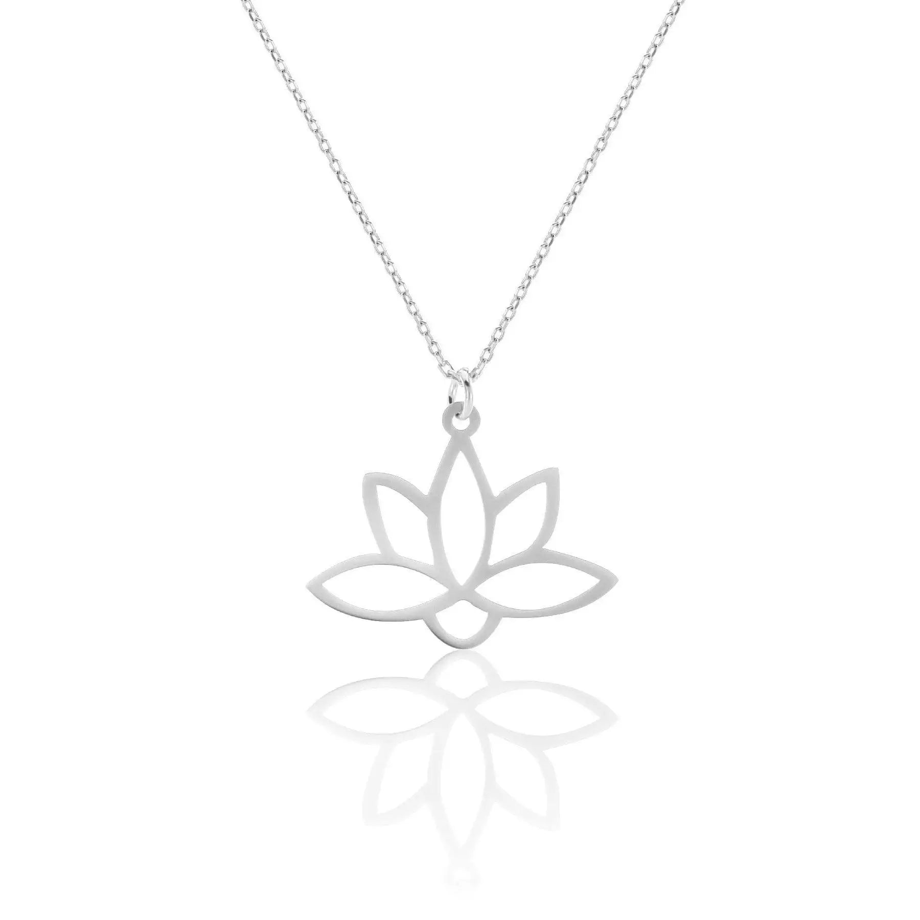 Azuris 925 Sterling Silver Lotus Design Fine Pendant Necklace From Turkey