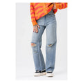 Women's Casual Cotton Baggy Denim Trousers Dresses Breathable Straight Style High Waist Eco-Friendly Cute Belt Decoration Summer