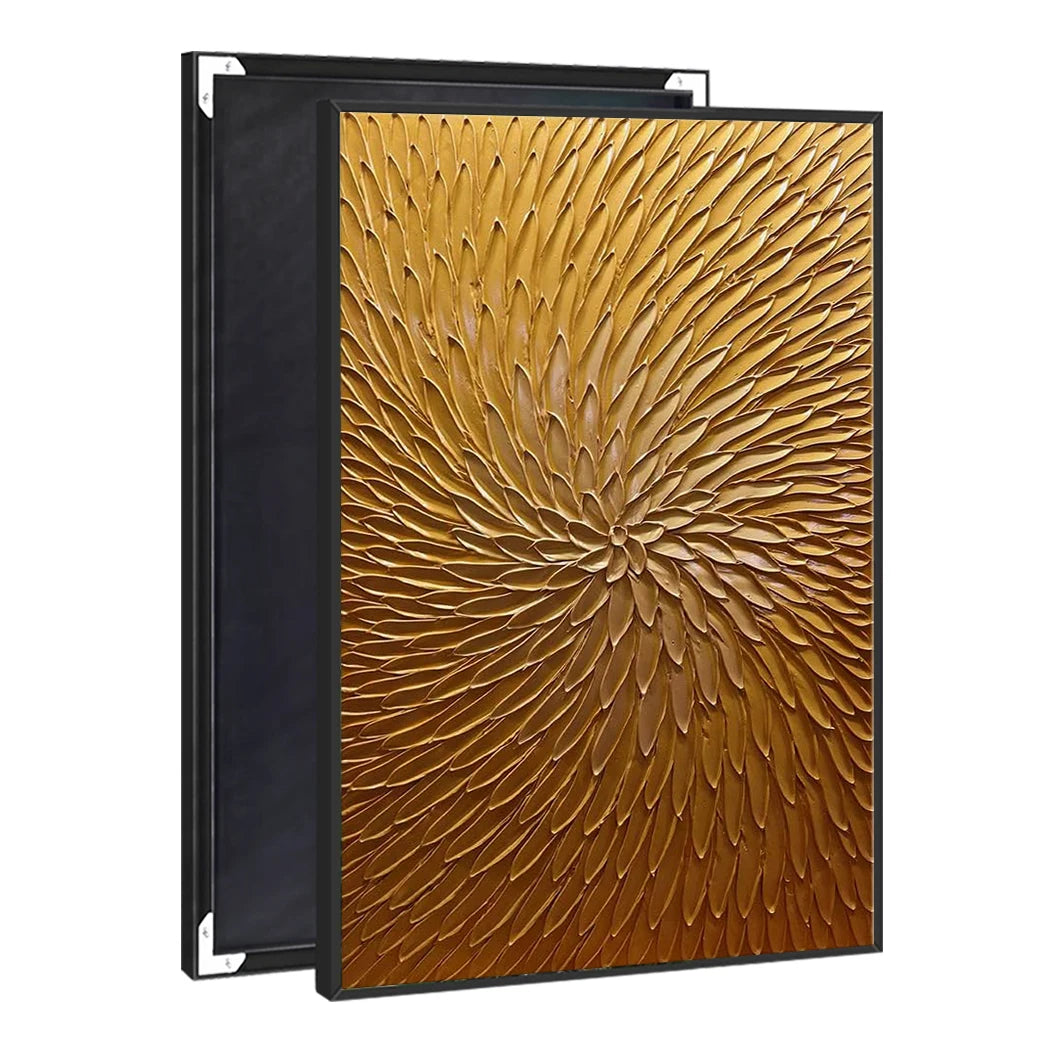 UNIART Custom Handmade Golden Abstract Oil Painting Canvas Artwork Original Hand-painted Texture Thick Oil for Indoor Use MegaBDM
