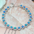 Low MOQ Wholesale Dainty 925 Sterling Silver Zircon Princess Cut Classic Chain Tennis Bracelet-Gift for Party Occasions