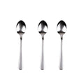 Set of 3 recycled stainless steel spoons natural shine