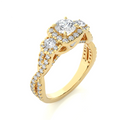 Fine Jewelry Ring Wholesale 925 Sterling Silver Custom 14k Gold White Gold Luxury Wedding Engagement Lab Grown Diamond IGI Ring