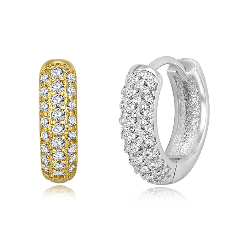 EH1585 925 Sterling Silver Vintage Metal Round Hoop Earrings for Women Personality Cartilage Piercing Huggie Earrings Jewelry