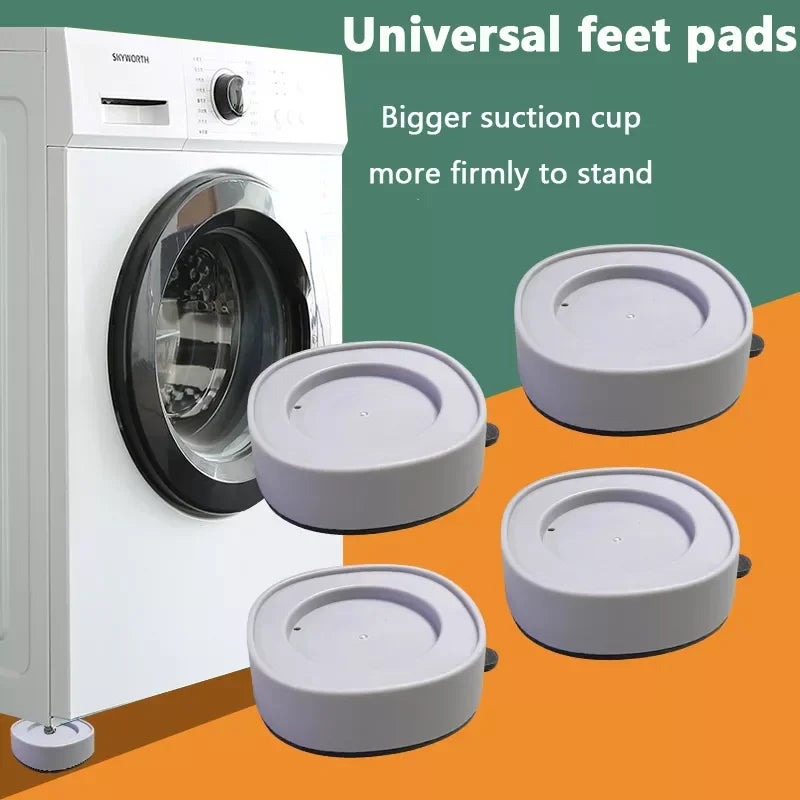 4Pcs Anti Vibration Feet Pads for Washing Machine Dryer Non-Slip Rubber Mat Universal Furniture Leg Pad Floor Protector Mats