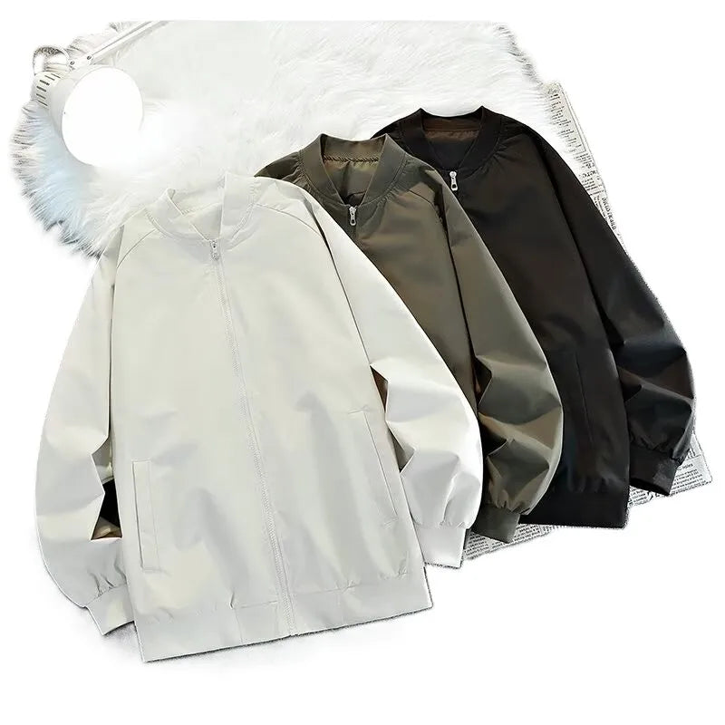 China Bangladesh Factory Price OEM Customized Logo Embroidery Mens Stand Collar Windproof Pilot Casual Spring Autumn Jackets