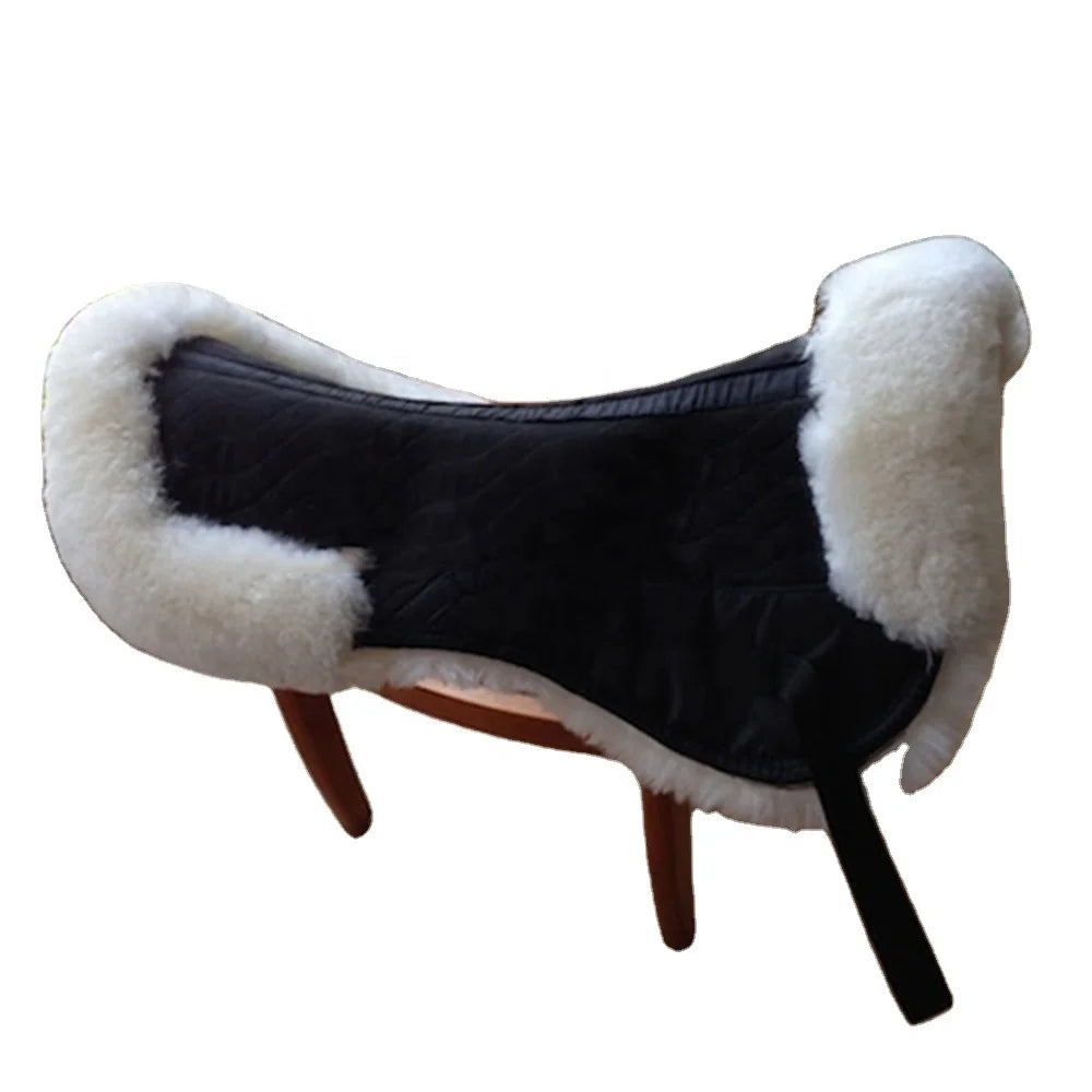 Most Selling Professional Horse Saddle Pad Leather Wool Felt Custom Logo Competition Use Wholesale