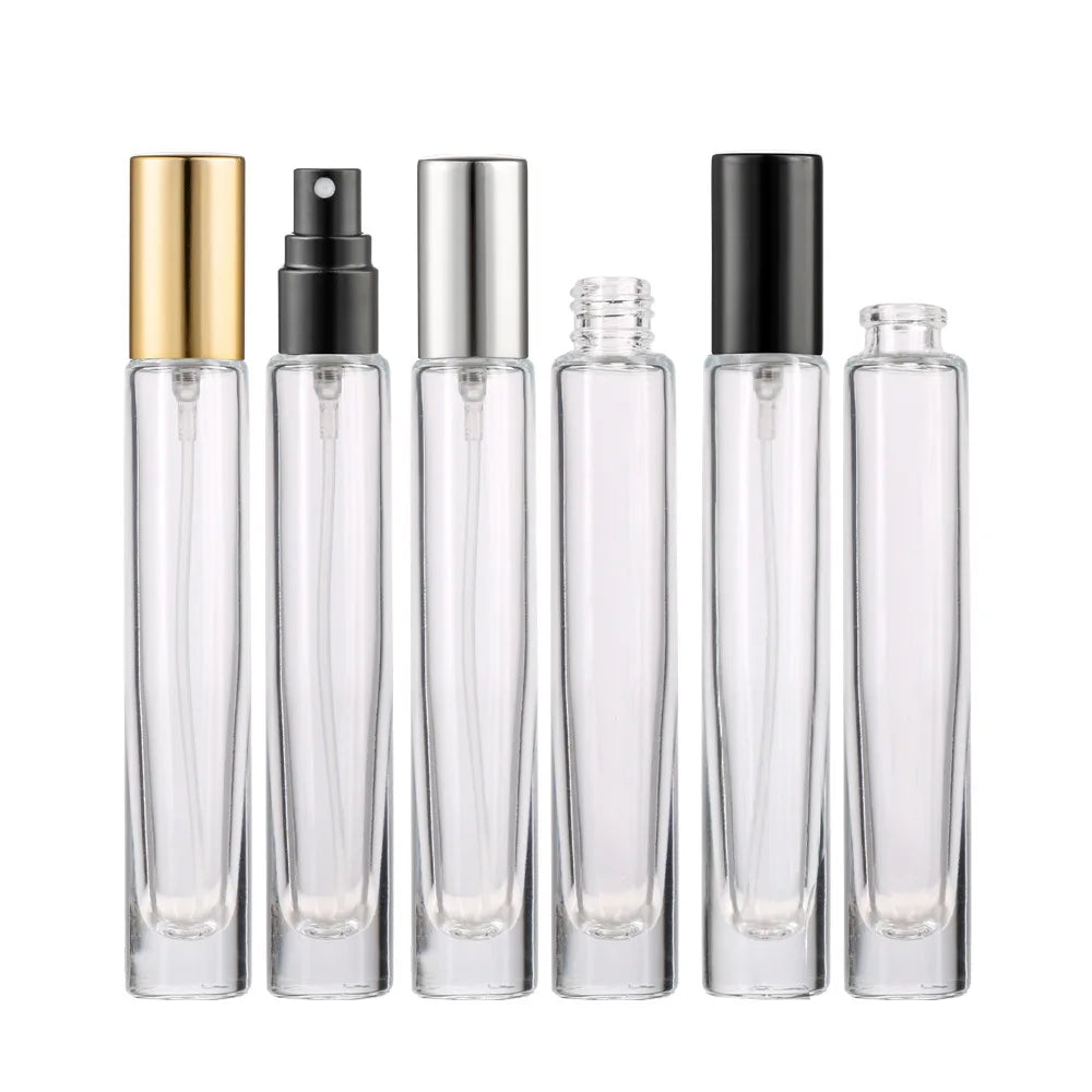 10ml  Crimp Perfume Glass Bottle Hot Selling Wholesale Gold Cap Pump Sprayer with Screen Printed Surface