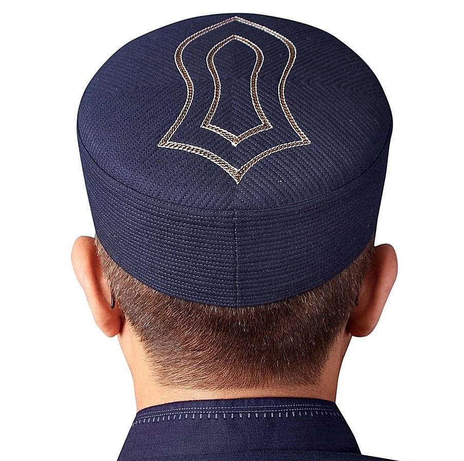 Premium Sirya Nalain Islamic Prayer Kufi Hat 100% Polyester Cotton Custom Logo & Labeling Durable & Comfort Fit.