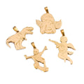2025 Silver/Gold Punk Men DIY Punk Jewelry Making Stainless Steel Angel Dinosaurios Butterfly Shaped Charm Pendant for Necklace