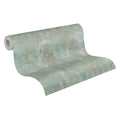 Made Germany Modern Plaster Look Green Blue Gold Non Woven Vinyl Wallpaper 10.05x0.53m Abrasion-Resistant Hotel Living Room