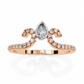 Vintage Luxury Women's Engagement Ring 14k Gold Plated & Platinum Plated IGI Certified Diamond Ring for Anniversaries Engagement