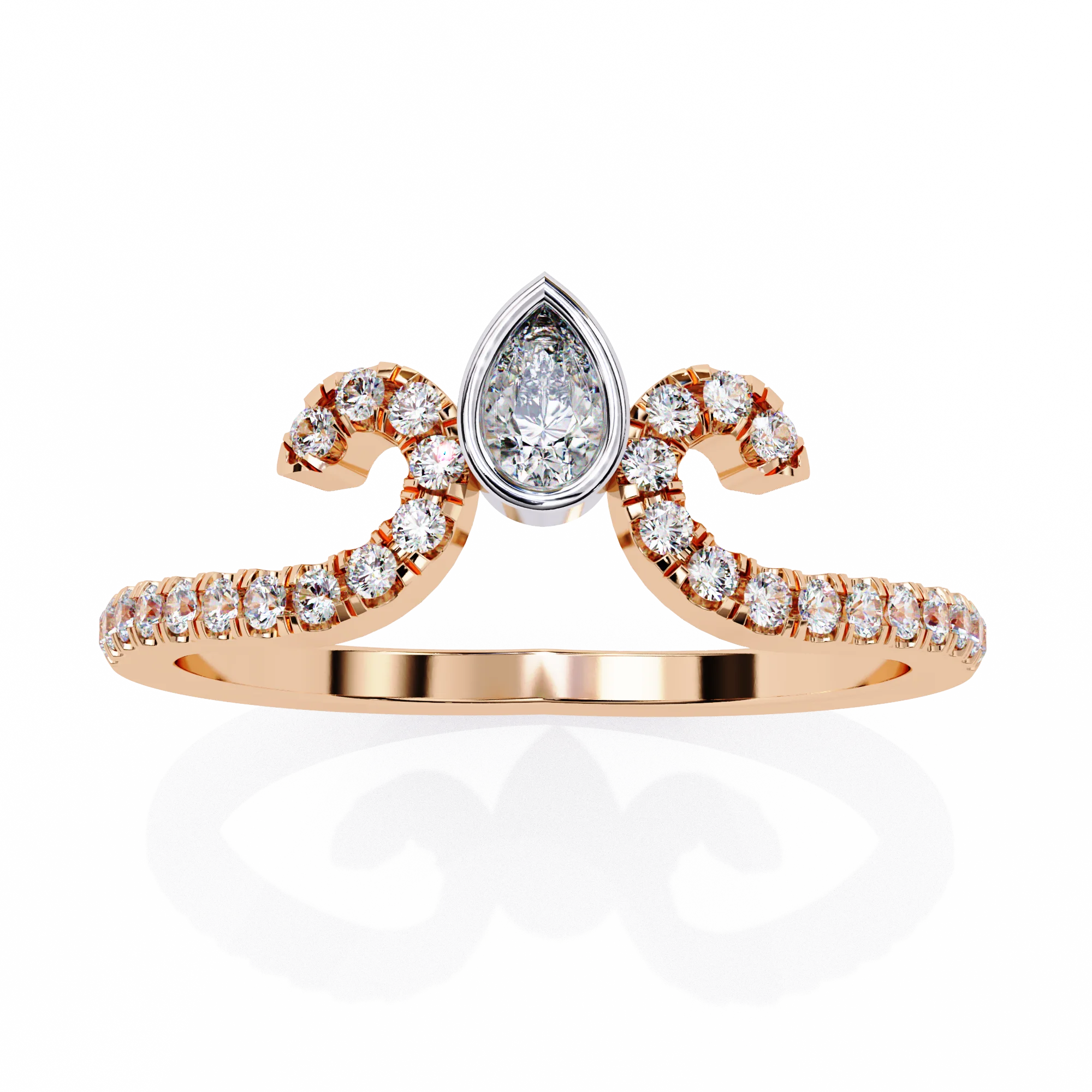 Vintage Luxury Women's Engagement Ring 14k Gold Plated & Platinum Plated IGI Certified Diamond Ring for Anniversaries Engagement
