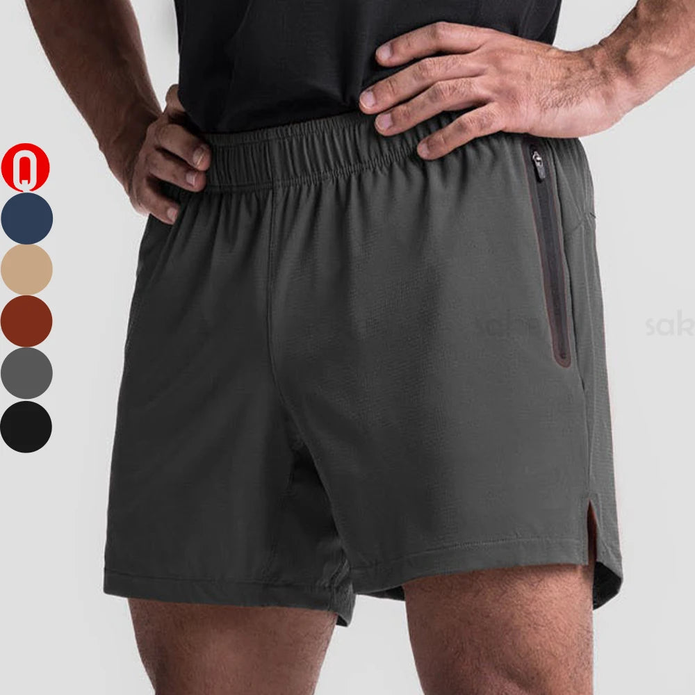 Quick Dry Elastic Waist 3 Inch Mens Athletic Gym Shorts With Zip Pocket Fitness Running Breathable Sports Shorts for Men