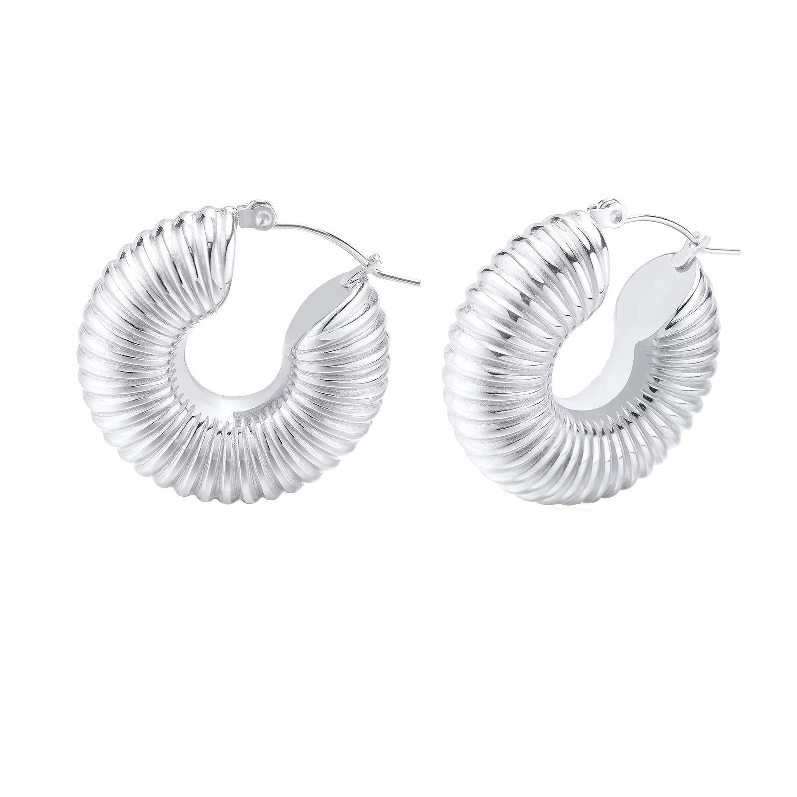 New Designer Gold Earrings Rope Big Chunky Hoop Earring for Women