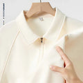 OEM Custom Logo Summer Men's New Tops Breathable 220g Pearl Cotton Light Luxury High-end Half-zip Short-sleeved POLO Shirt