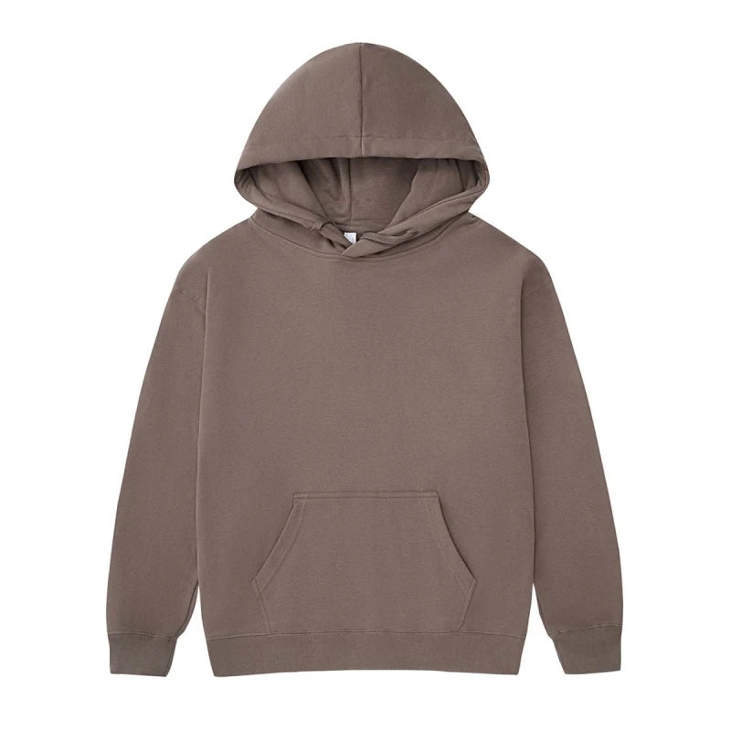 2026 Custom 380gsm Hoodie Vintage Heavyweight Embroidered Cotton Blank Fleece Pullover Hoodies Oversized Men's Sweatshirt