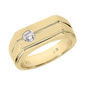 14K White Gold Men's Wedding Band Ring 0.25ct Diamond Hip Hop Fine Jewelry Romantic Geometric Style Diamond Ring
