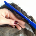 Q6 Dark Brown PU Skin Swiss Lace Base Natural Human Hair Men Male Toupee With Front Bleached Knots