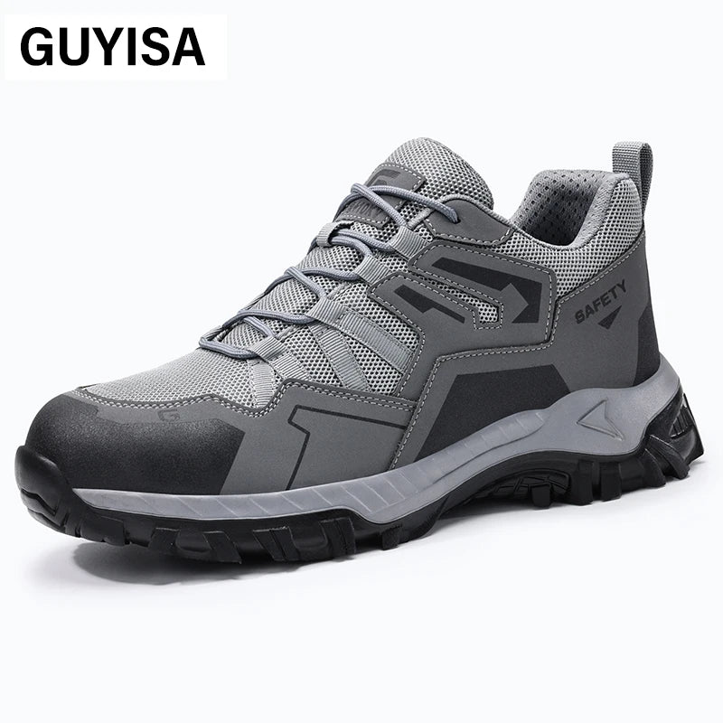 GUYISA Grey Color Microfiber Upper Standard Plastic Toe Insulation 10KV Rubber and Plastic Sole Safety Shoes MegaBDM