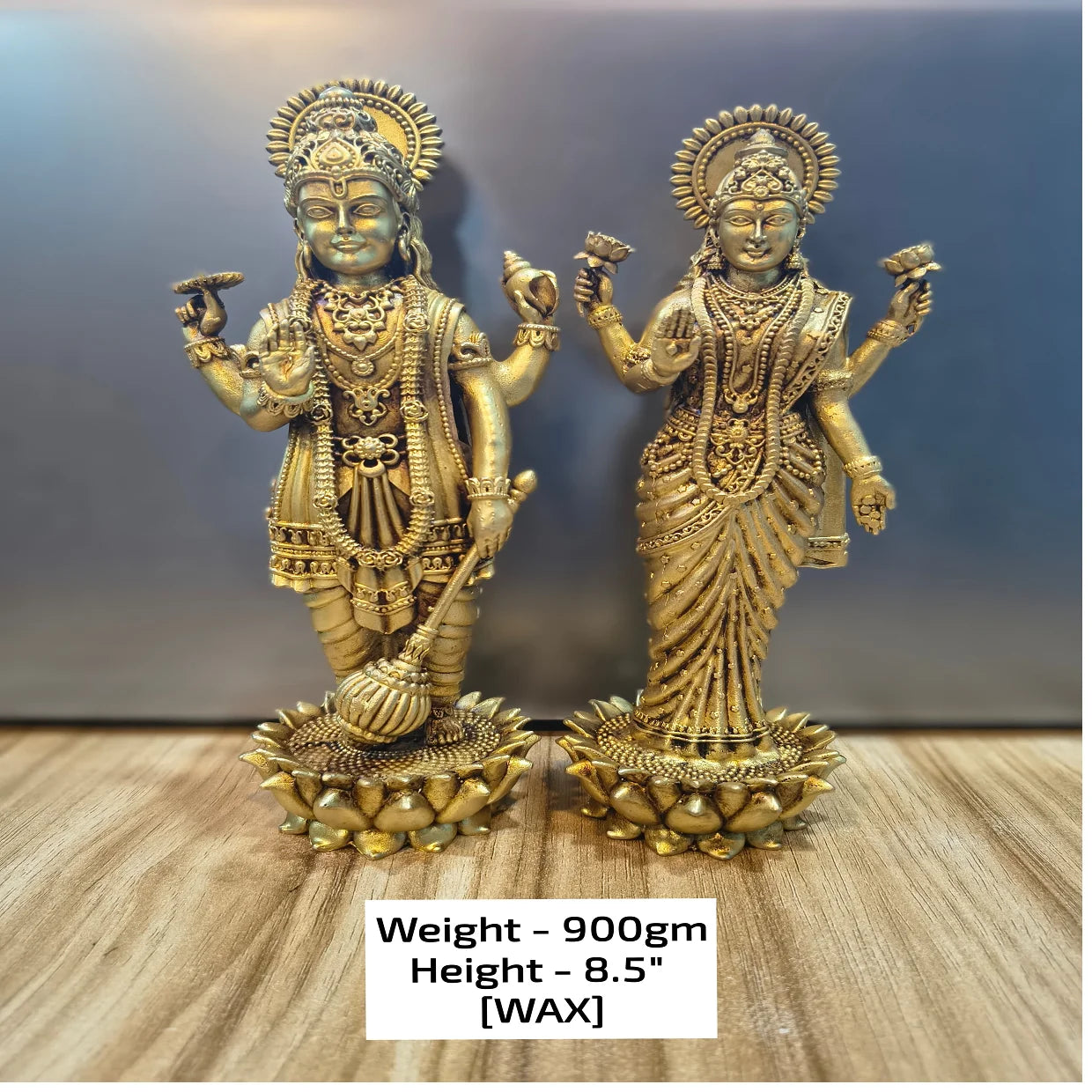 Custom Made Indian Religious Resin Statues Lord Ram Sita 900g Weight 8.5 Inch Height Hand-painted Artistic Figurines for Home