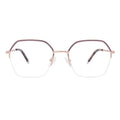 FEROCE China Wholesale Optical Eyeglasses Frame Diamond Integrated Hinge  Metal Eye Frame Optical Glasses